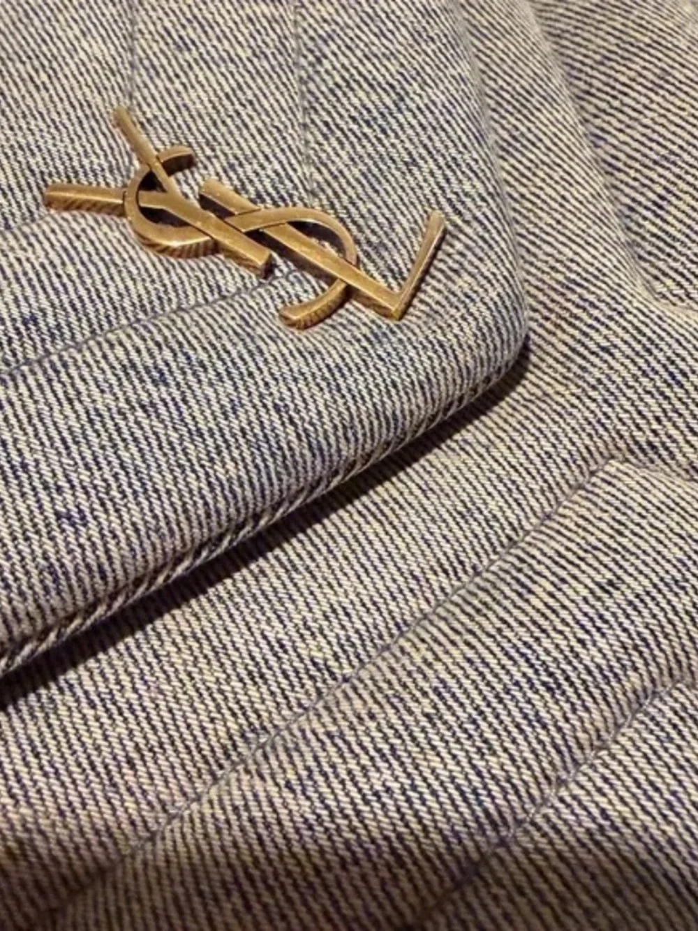 YSL Denim Chevron Bag